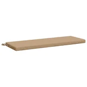 Vidaxl Blazina za klop SOEST 100% poliester Peščena 120 x 40 x 5 cm