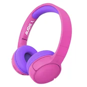 OEM Akashi, zložljive slušalke Bluetooth 5.1 za otroke 8 ur delovanja baterije/vijolična, Roza, (5000231603)