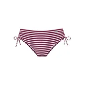 VENICE BEACH Bikini hlačke bordo / bela