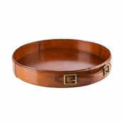 Balmuir Okrogel usnjen pladenj konjak WELLINGTON L 44 cm