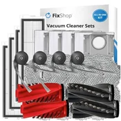 Komplet nadomestnih delov za Xiaomi Roborock Qrevo, Qrevo Curv, Qrevo Edge, Qrevo 5AE (2x Glavna krtača, 4x Filter, 4x Stranska krtača, 8x Krpa za bri