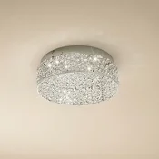 Lucande Stropna svetilka LED Felias, okrogla oblika - spalnica - Sodobni - krom, prozorno - Steklo
