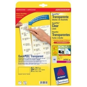 AVERY ZWECKFORM etikete L4770, 45,7 x 21,2 mm, prozorne, zavitek 25 listov