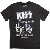 Kiss End Of The Road World Tour (Stone Wash) Charcoal Grey L Majica