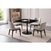 Trpezarijski sto Grandis CRNA keramicka ploca/Metalna bela noga 90x90cm