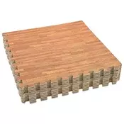 vidaXL Puzzle telovadne blazine 12 pcs Rjava 4,32 ? EVA pena