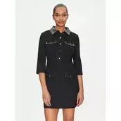 Morgan Pletena obleka 251-RUBIBI Črna Slim Fit