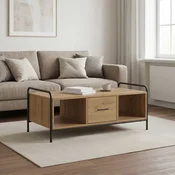 vidaXL Klubska miza Artisan hrast 99,5 x 49 x 41 cm Inženirski les