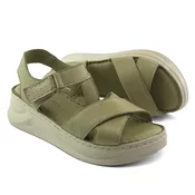 LP Fashion Ženske kožne sandale, Maslinaste