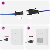 LED traka 2 pcs Crna i prozirna 350 mm Bakar i plastika