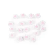 Plastične kroglice cvet mat O13 mm - roza (10 g)