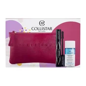 Collistar Impeccabile odtenek Ultra Black darilni set maskara Impeccabile Mascara 14 ml + dvofazni odstranjevalec ličil Two Phase Make-up Removing Solution 35 ml + kozmetična torbica The Bridge 1 kos