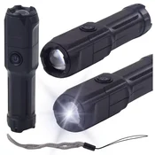 Funkcionalna LED svetilka s 3x zoom-om in USB polnilno baterijo