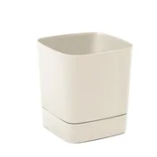 Cvetlični lonec s podstavkom CLIMA 300x300mm bež recikliran 80846