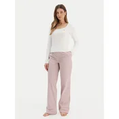 Tommy Hilfiger Pižama UW0UW06143 Écru Regular Fit