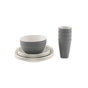 Komplet posode Outwell Gala 4 Person Dinner Set - grey/sand