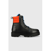 Turisticka obuca Tommy Jeans Padded Lace Up Heritage Boot za muškarce, boja: crna