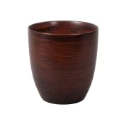Pokrov za cvetlični lonček KODET WOOD keramika mat d20x21cm