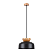 Sollux SL.1351 - Luster na kablu MARION 1xE27/15W/230V precnik 29,5 cm crna