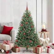 vidaXL vidaXL Umetno Zložljivo Božično Drevo Zelena 150 cm PVC in kovina, (5000066627)