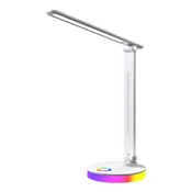 Moderna bela namizna svetilka z RGB zaslonom na dotik in spremenljivo barvo LED 5W BRUNO Milagro