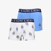 Bokserji Ralph Lauren Trunk Gb 2-Pack White/ Blue XXL