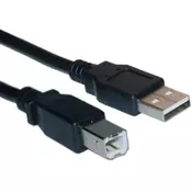 Kabl USB A - USB B M/M 3m crni