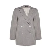 Trendyol Curve Blazer pegasto siva / bela