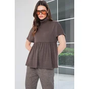 Trend Alacati Stili Ženska bluza Alc-X14795, Braon