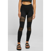Womens leggings with crochet lace black