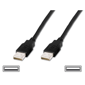 DIGITUS Kabel USB A-A 1m črn dvojno oklopljen (AK-300101-010-S)