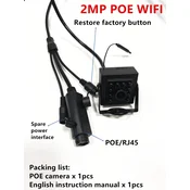KJB Notranja mini Wi-Fi IP kamera 2 MP z nočnim vidom in PoE, 2.8mm