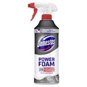 Domestos Power Foam čistilna pena za stranišča in kopalnice 435 ml za odstranjevanje vodnega kamna
