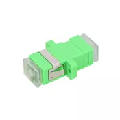 Extralink ADAPTER SC/APC SM SIMPLEX GREEN TRANSPARENT DUST CAPS - Adapter prilagodnik s optickim vlaknima SC/APC 2000 kom Zeleno
