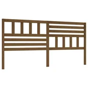 Vidaxl Posteljno vzglavje medeno rjavo 206x4x100 cm trdna borovina