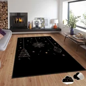 Conceptum Hypnose Tepih sa novogodišnjim motivima Asr-Crpt-20, Pravougaoni, 160 x 230 cm, Crni