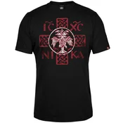 011Shop Muška majica kratkih rukava Icxc Nika Nemanjicki orao, Crna