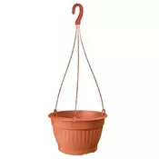 Prosperplast Viseči cvetlični lonec TERRA 26 cm, rjav, 11,15 l, plastika
