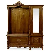 Casa Padrino Luxury Baroque Wardrobe Dark Brown - Solid Wood Wardrobe in Baroque Style - Luxury Wardrobe Furniture in Baroque Style - Noble & Magnificent