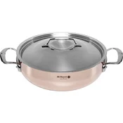 de Buyer Lonec iz nerjavečega jekla 6232.28 PRIMA MATERA, copper, stainless steel lid, rounded shape, 2 cast stainless steel handles, diameter 28 cm, volume 4.9 L, height 10 cm, weight 3.12 kg