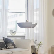 AYTM viseča svetilka Cycnus, taupe, O 45 cm, aluminij, E27 - Dnevna soba/jedilnica - Dizajn - siva