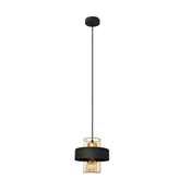 Luster na sajli VOLTA 1xE27/60W/230V crna/zlatna