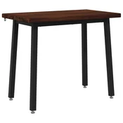 vidaXL 90 x 55 x 75 cm Masiven les akacije Temno rjava in črna