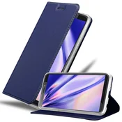Cadorabo Cadorabo Ohišje, združljivo z HTC Desire 12 PLUS v klasična temno modra - Zaščitni ovitek z magnetnim zapiranjem, stoječo funkcijo in režo za kartice, (20562305)