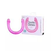 Dildo Double dons, Silikonski, Dvostruki, 45cm, Roze