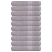 Vidaxl Savna brisače FROGN 10 kosov sive 80x200 cm 360 g/m2