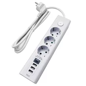 Prenaponska zaštita | 3 Uticnice | 3x USB-A, 1X USB-C | 3.4A | Prekidac