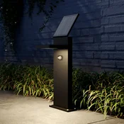 Lucande LED solarna valovna svetilka Silvan, 60 cm, senzor, antracit - Sodobni - grafitno siva (RAL 840-M) - Aluminij
