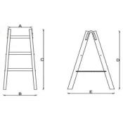 MaxMaster Drvene Merdevine 2x3 105cm ( 1769 )