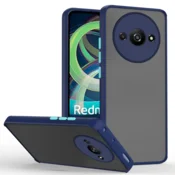 GS Silikonski ovitek za Xiaomi Redmi A3, z zaščito kamere, prozoren/moder